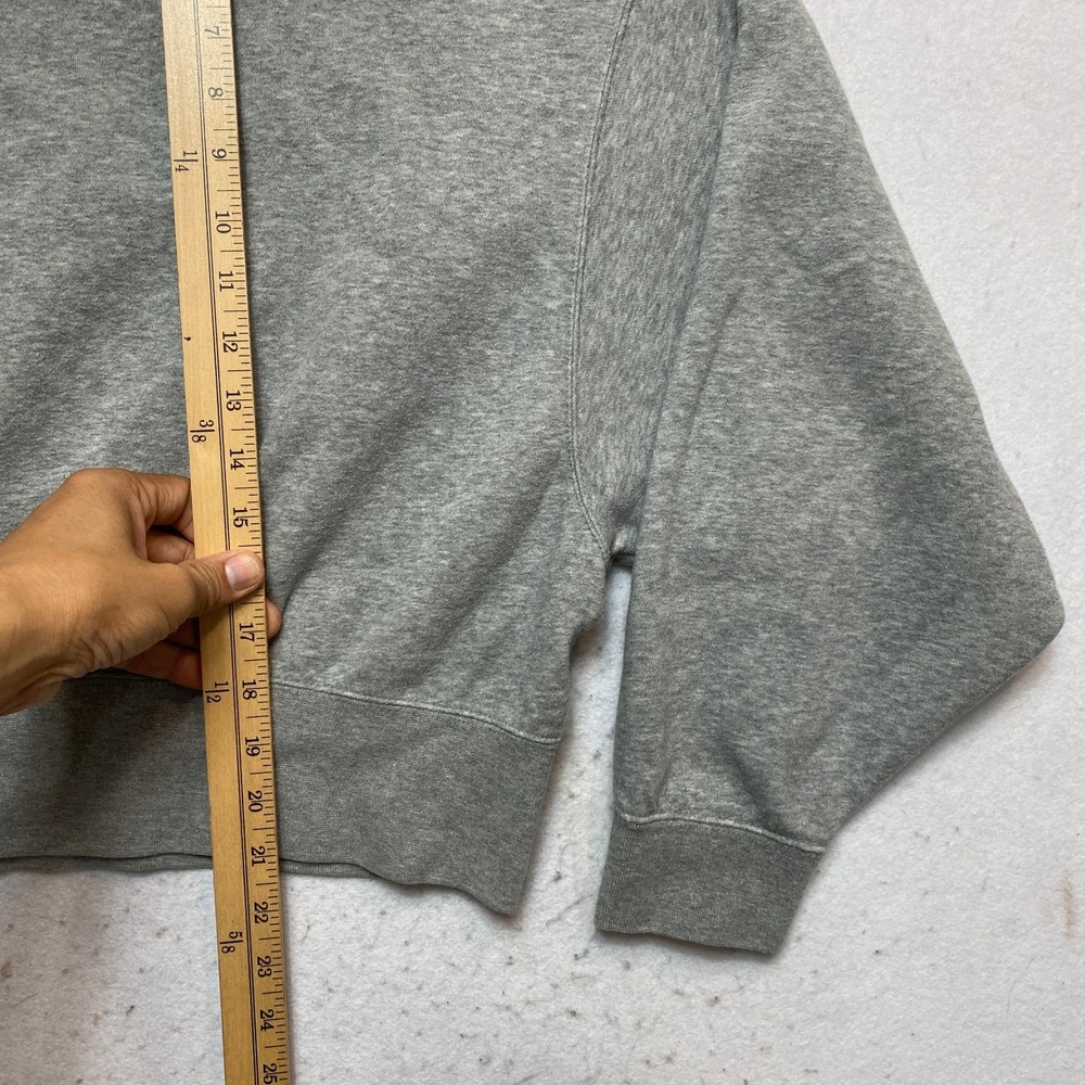 Nike Sportswear Sweatshirt Womens Small Gray Oversized Crew Cropped Pullover - Picture 3 of 9